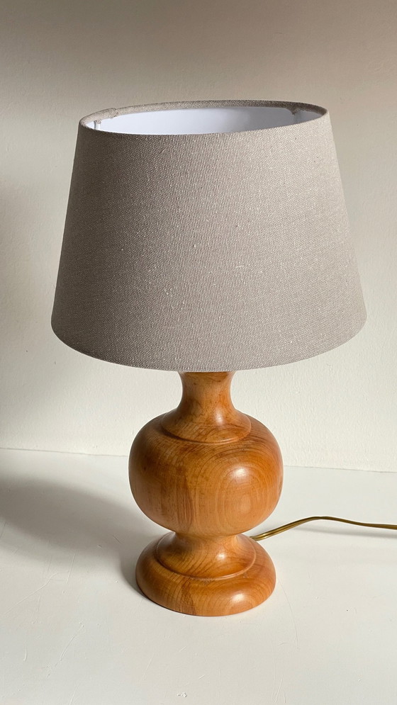 Image 1 of Lampe Holz gedrechselt Landhausstil Vintage