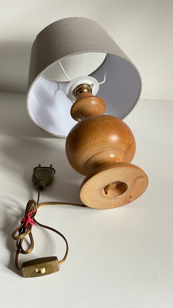 Image 1 of Lampe Holz gedrechselt Landhausstil Vintage