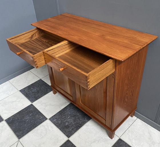 Image 1 of Teak-Dielenschrank 2 Türen 2 Schubladen 1980S