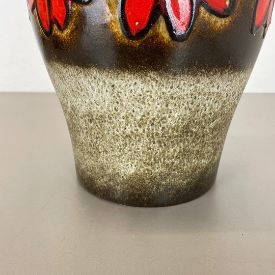 Image 1 of Vintage "Floral" Vase aus Lavakeramik für Scheurich, Deutschland 1970er