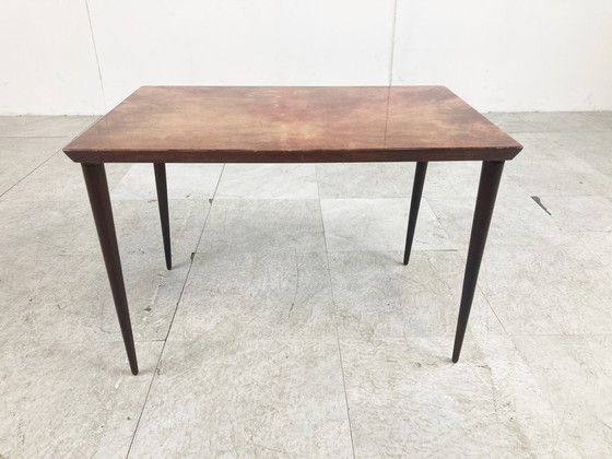 Image 1 of Aldo Tura Beistelltisch aus lackiertem Ziegenleder