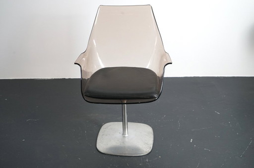 Vintage Champagner Stuhl aus Plexiglas, 1970er