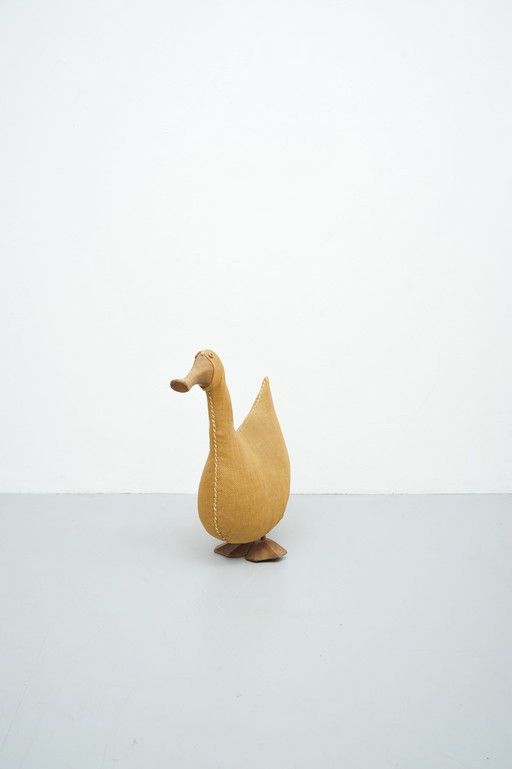 Vintage Ente aus Jute