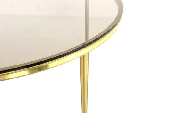 Image 1 of Vereinigte Werkstätten goldener Hollywood Regency Coffee Table / Couchtisch aus Messing