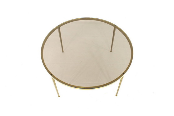 Image 1 of Vereinigte Werkstätten goldener Hollywood Regency Coffee Table / Couchtisch aus Messing