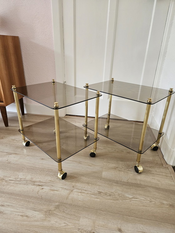 Image 1 of 2x Hollywood Regency Barwagen