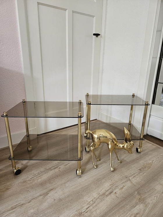 Image 1 of 2x Hollywood Regency Barwagen