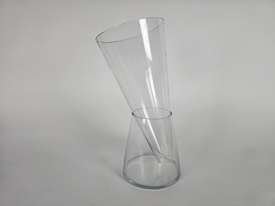 Image 1 of Willem Noyons - Waren-Doppelvase - Glas - transparent - nach 2000