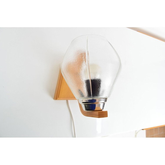 Image 1 of Alte Glaslampe von Drevo Humpolec, Tschechoslowakei 1960