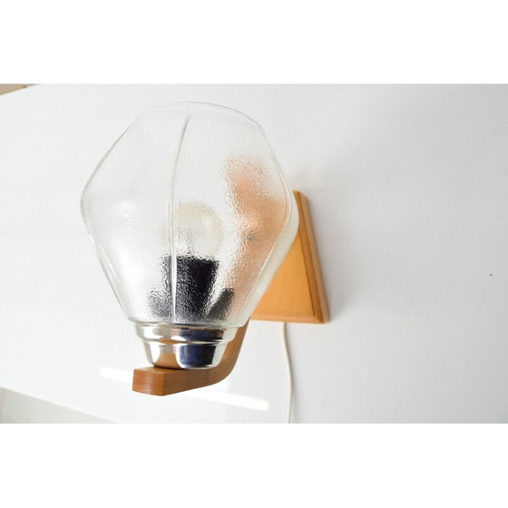 Image 1 of Alte Glaslampe von Drevo Humpolec, Tschechoslowakei 1960