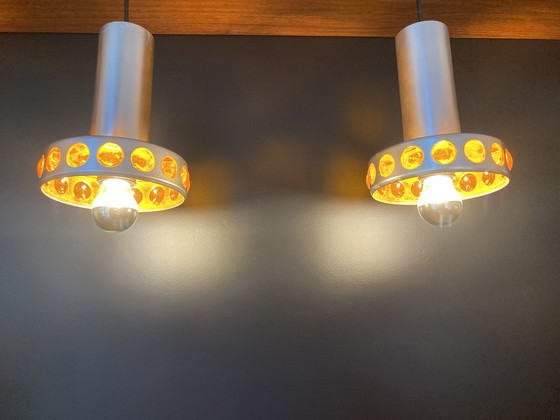 Image 1 of 2x Massive Space Age Pendelleuchten