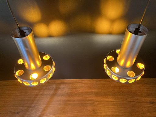 2x Massive Space Age Pendelleuchten
