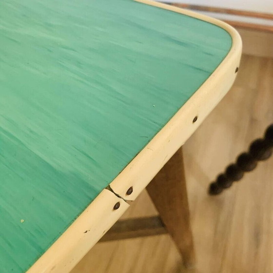 Image 1 of Satz von 4 Vintage-Hockern aus Holz und Formica