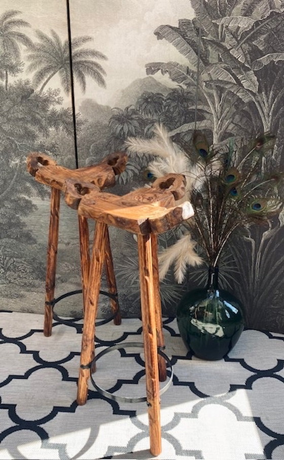 Image 1 of Satz brutalistischer Marbella-Hocker Sergio Rodrigues