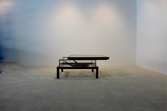 Image 1 of Romeo Rega Couchtisch aus Messing mit Schiebeplatte