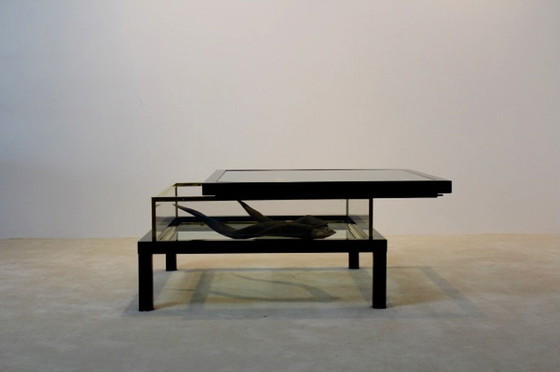 Image 1 of Romeo Rega Couchtisch aus Messing mit Schiebeplatte