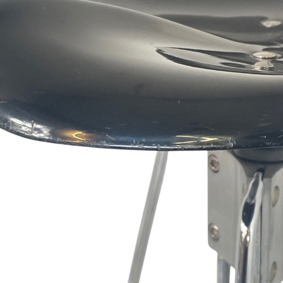 Image 1 of Yasu Sasamoto- Dulton – Industrieller Vintage-Barhocker mit Traktorsitz, Modell Clipper II – Schwarz Sitz – mehrere auf Lager