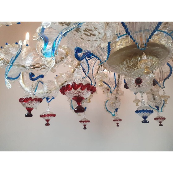 Image 1 of Vintage-Kronleuchter aus Muranoglas, Italien