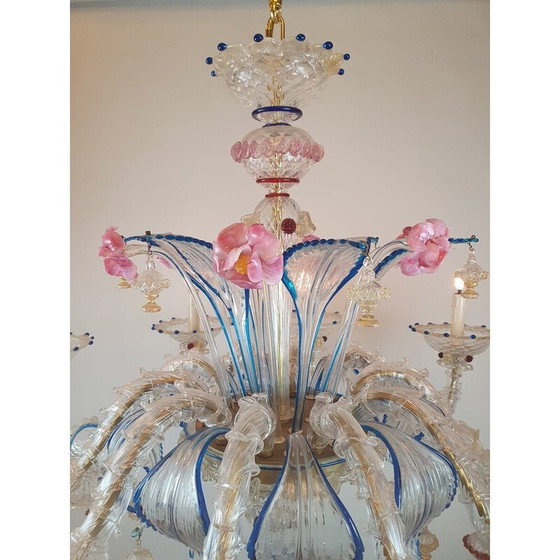 Image 1 of Vintage-Kronleuchter aus Muranoglas, Italien
