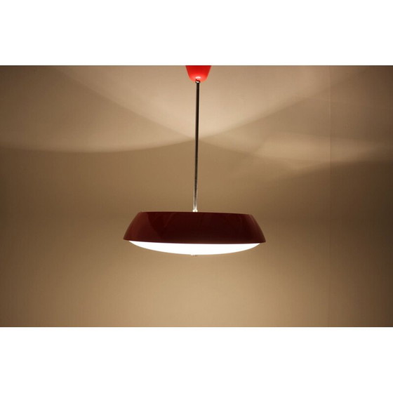 Image 1 of Roter Mid-Century-Kronleuchter Napako, 1970