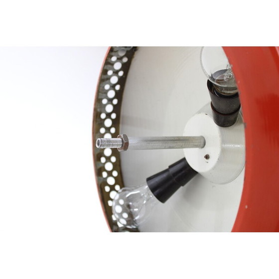 Image 1 of Vintage Space Age Pendelleuchte aus Metall und Messing für Ludib Bratislava, Tschechoslowakei 1970