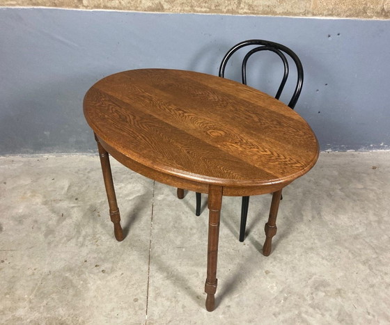 Image 1 of Eiche Classic Tisch Schreibtisch Oval