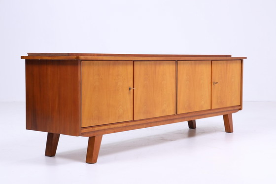 Image 1 of Vintage Sideboard 60er Jahre | Mid Century Vintage Lowboard Schrank Aufbewahrung Retro Holz