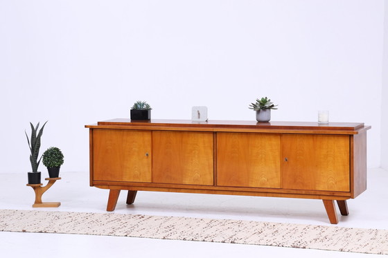 Image 1 of Vintage Sideboard 60er Jahre | Mid Century Vintage Lowboard Schrank Aufbewahrung Retro Holz