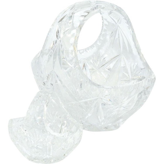 Image 1 of Paar alte Huta Szkła Julia Kristallkörbe, Polen 1980