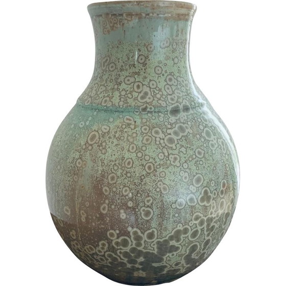 Image 1 of Emaillierte und kristallisierte Vintage-Kugelvase