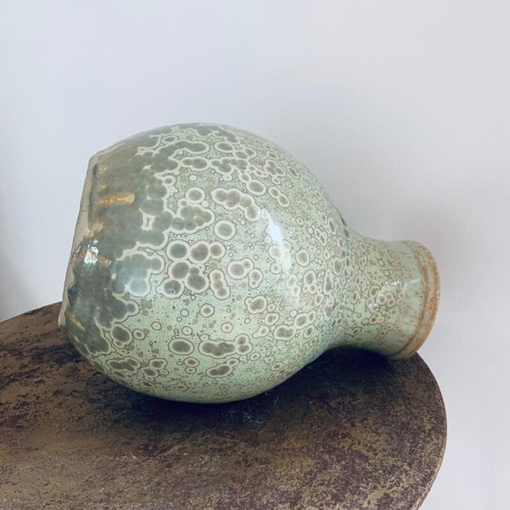 Image 1 of Emaillierte und kristallisierte Vintage-Kugelvase