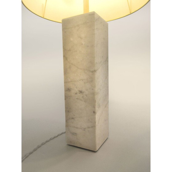 Image 1 of Vintage-Lampe aus Carrara-Marmor von Kovacs, USA 1970er Jahre