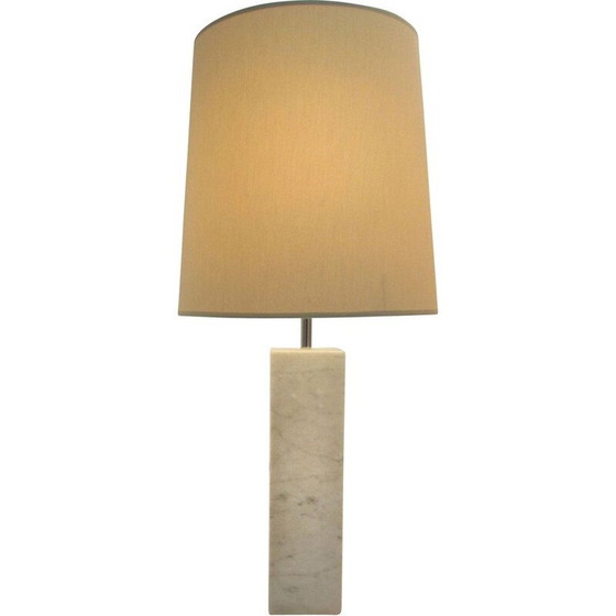 Image 1 of Vintage-Lampe aus Carrara-Marmor von Kovacs, USA 1970er Jahre