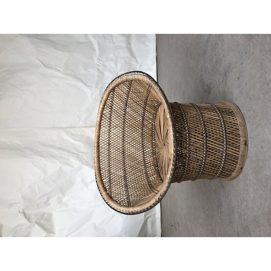 Image 1 of Vintage-Sessel aus Korbgeflecht, 1950