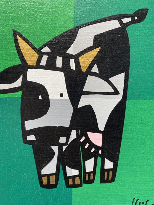 Jaqueline Schäfer Gyclee Das Kuhbild – schilderijen tekeningen, Canvas, Modernisme (photo 2 of 5)