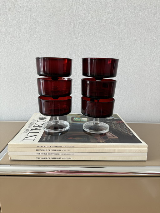 6X Luminarc Sektschale Sektglas Glas Dessertschale France