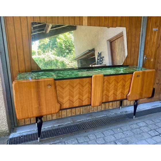 Image 1 of Italienisches Sideboard aus Rosenholz und Glas, 1960