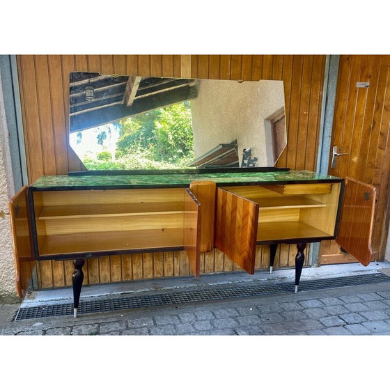 Image 1 of Italienisches Sideboard aus Rosenholz und Glas, 1960