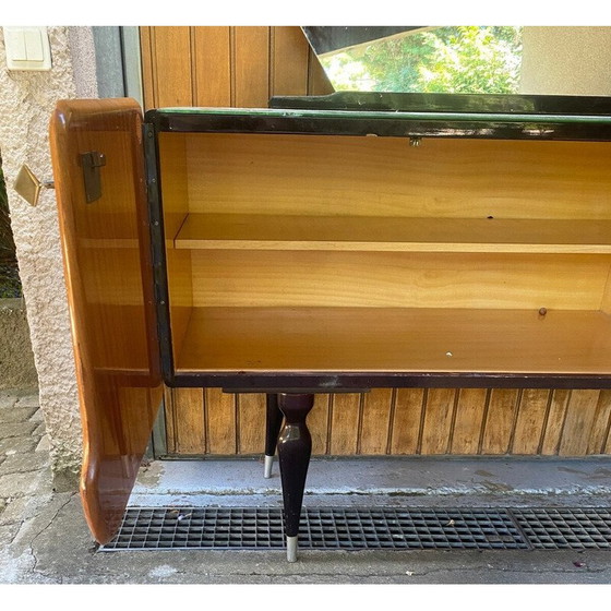 Image 1 of Italienisches Sideboard aus Rosenholz und Glas, 1960