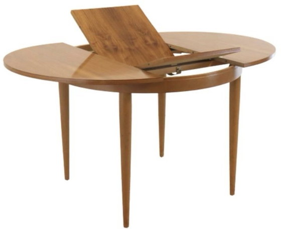 Image 1 of Vintage Klappbarer Runder Tisch 96 Cm Durchmesser