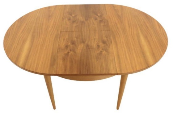 Image 1 of Vintage Klappbarer Runder Tisch 96 Cm Durchmesser