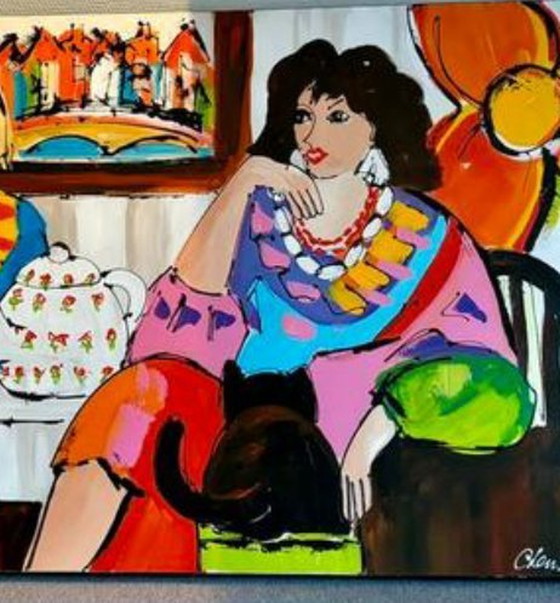 Image 1 of Einzigartige bunte Malerei der Malerei Duo Liz (180X80Cm)