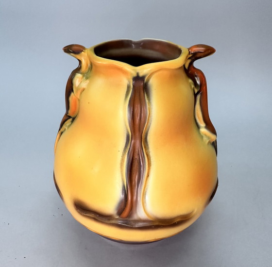 Image 1 of Mosa Art Deco Vase mit Eidechsen