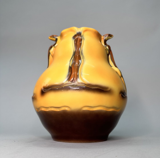 Image 1 of Mosa Art Deco Vase mit Eidechsen