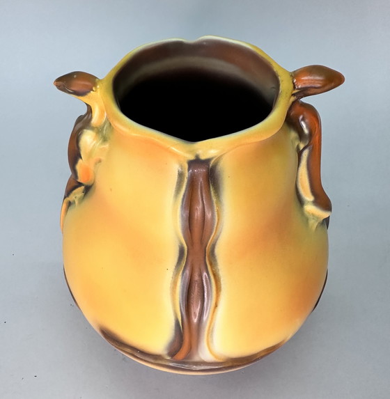 Image 1 of Mosa Art Deco Vase mit Eidechsen