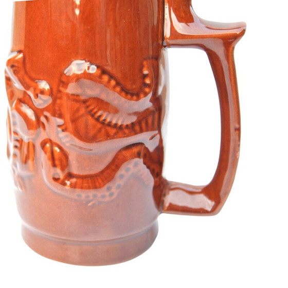 Image 1 of Vintage braun Spila Keramik Becher, Polen 1970