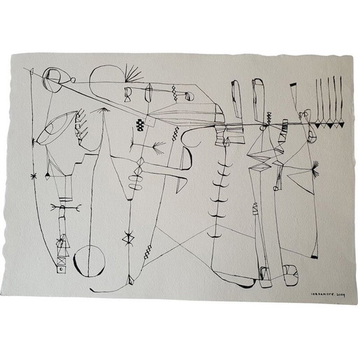 Alte Tusche auf Papier n 510 von Jérémie Iordanoff, 2009