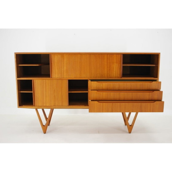Image 1 of Vintage Highboard aus Teakholz von Kurt Ostervig, Dänemark 1960er Jahre