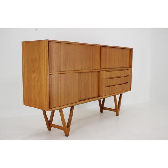 Image 1 of Vintage Highboard aus Teakholz von Kurt Ostervig, Dänemark 1960er Jahre