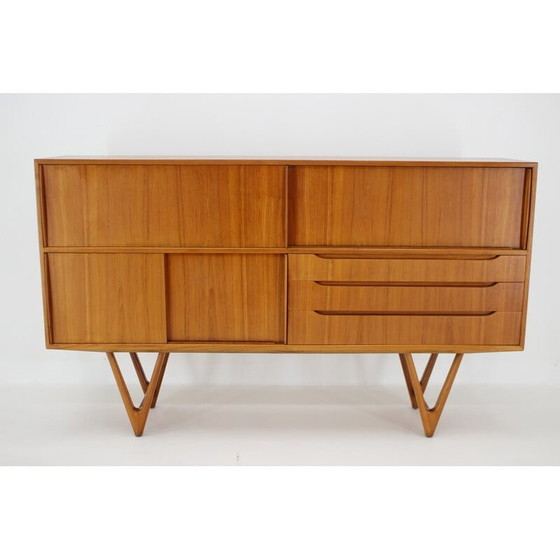 Image 1 of Vintage Highboard aus Teakholz von Kurt Ostervig, Dänemark 1960er Jahre